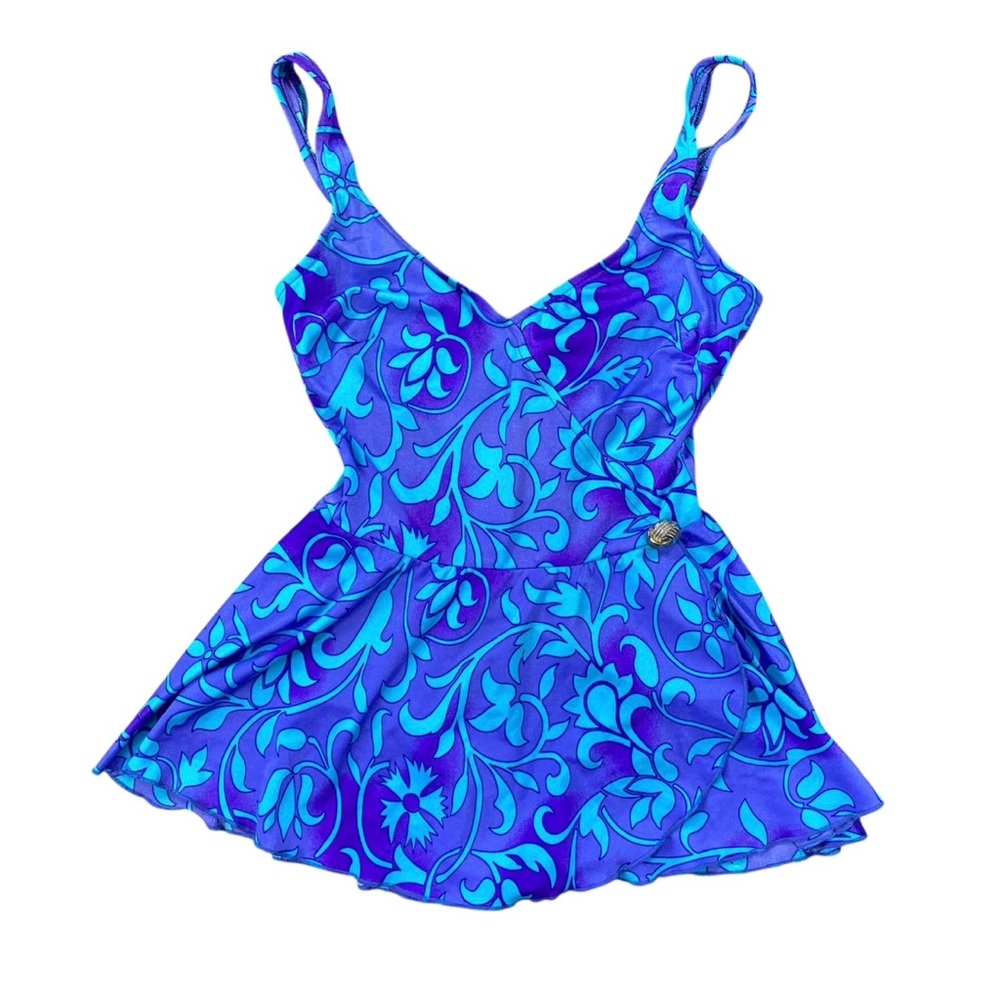 Vintage woman’s Maxine of Hollywood swim dress swimsuit size 12